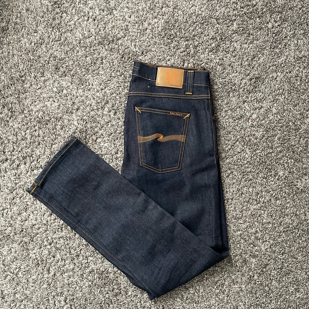 Nudie Jeans Lean Dean Dry 32x32 slim fit dark wash denim